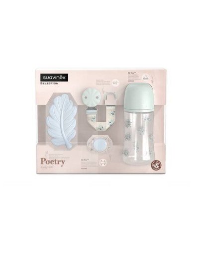 SET REGALO BEBE CHUPETE Y ACCESORIOS POETRY SUVINEX