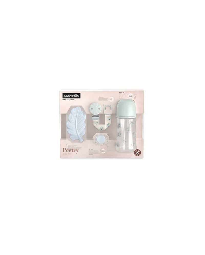 SET REGALO BEBE CHUPETE Y ACCESORIOS POETRY SUVINEX