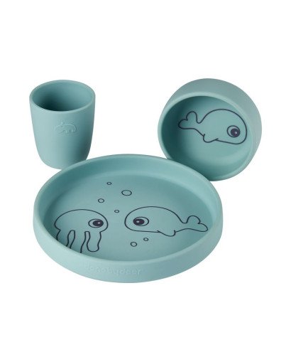 VAJILLA SILICONA SEA FRIENDS DONE BY DEER