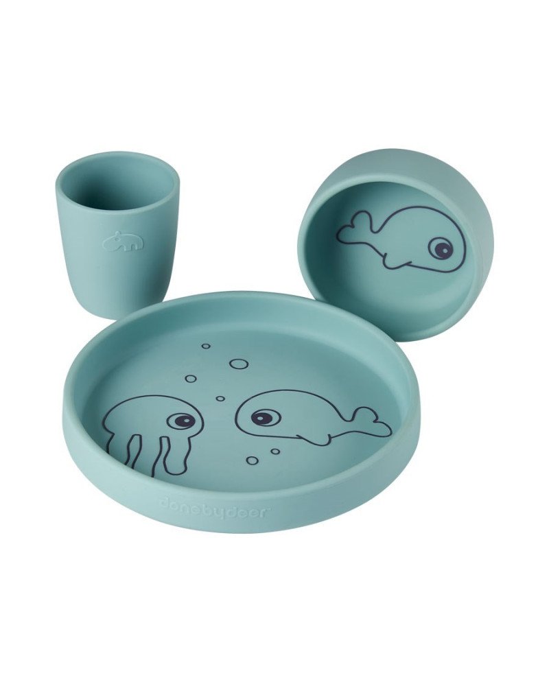 VAJILLA SILICONA SEA FRIENDS DONE BY DEER