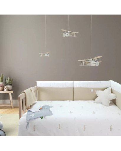 PACK FUNDA NORDICA Y PROTECTOR CUNA 60 LITTLE HOUSE