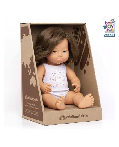 MUÑECO BEBE 38 CM. S.DOWN MINILAND