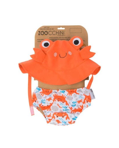 BAÑADOR PAÑAL + GORRO UPF 50+ ZOOCCHINI