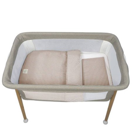 EDREDÓN NORD., BAJERA Y ALMOHADA PRALINÉ MINICUNA 90x50 WALKING MUM