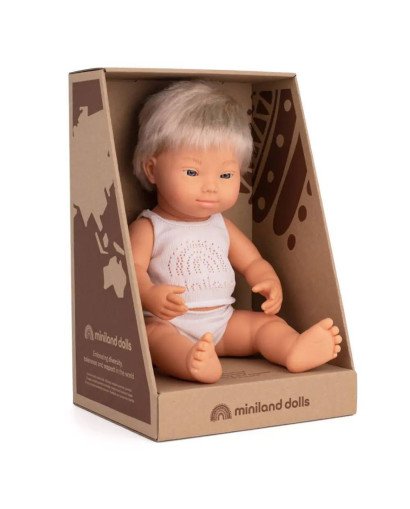 MUÑECO BEBE 38 CM. S.DOWN MINILAND
