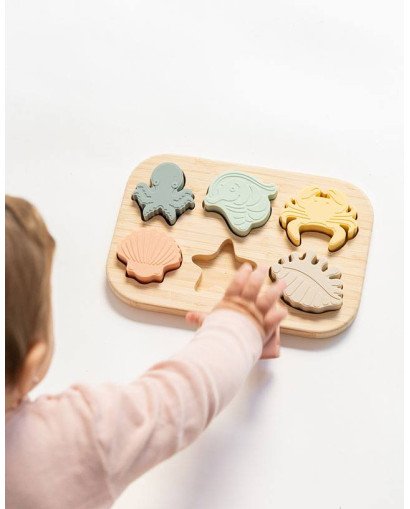 PUZLE ENCAJABLE MADERA Y SILICONA SEA LIGE SARO
