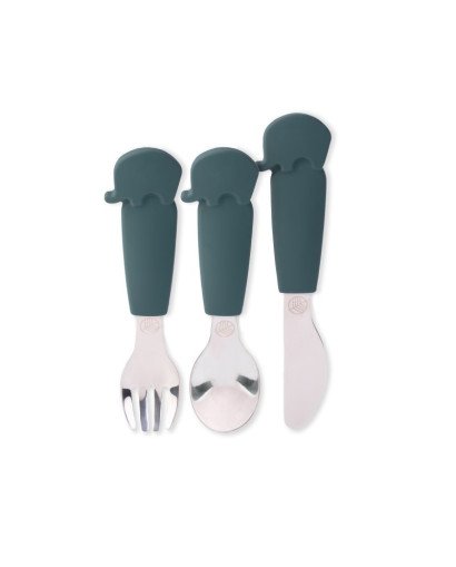 SET CUBIERTOS ACERO INOX & SILICONA ECO RASCALS