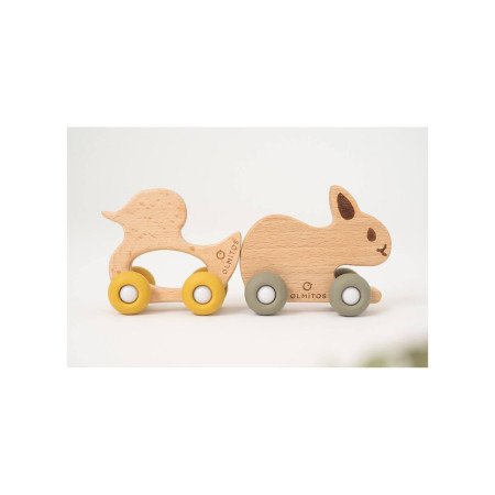JUGUETE MADERA RUEDAS OLMITOS