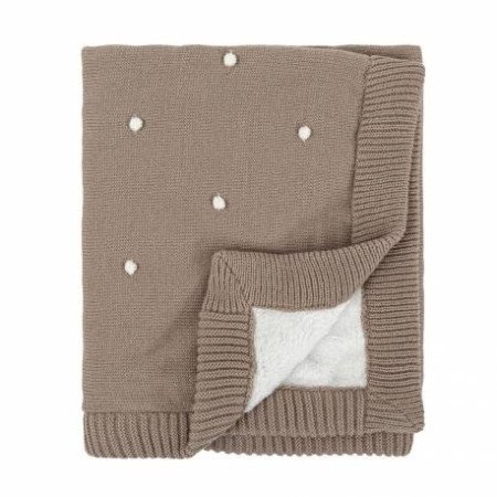 MANTA DOTS TRICOT REVERSIBLE CON CORALINA BIMBIDREAMS