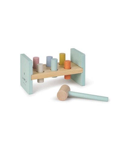 BANCO DE MADERA CON MARTILLO SARO