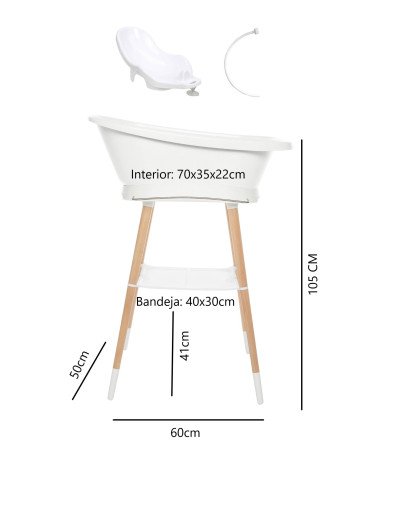 BAÑERA SENSE LED + SOPORTE