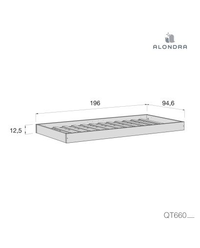CAMA MONTESSORI BAJA 90*190 BIANCA QT660