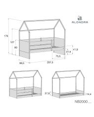 CAMA MONTESSORI SOGNI XL 90X200 ALONDRA