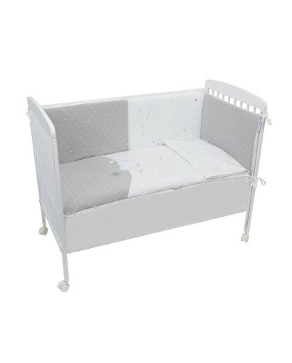 COLCHA + PROTECTOR CUNA 60 DOLCHE GRIS