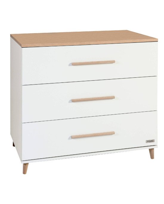 COMODA MICUNA 3 CAJONES BLANCO/MADERA CP1972