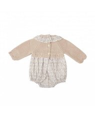 CONJUNTO BEBE PUNTO RANITA CON CAPOTA BABIDU