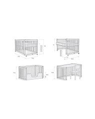 CUNA CAMA CREA DUE2 140X70 ALONDRA