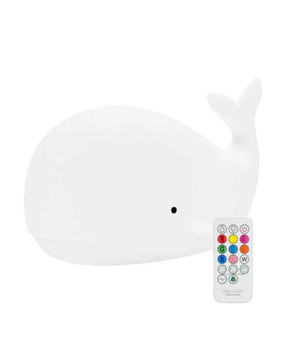 LAMPARA DE SILICONA BALLENA CON CONTROL REMOTO