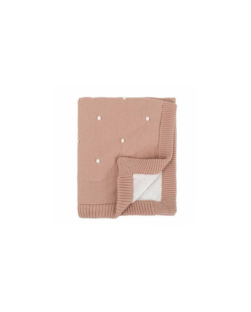 MANTA DOTS TRICOT REVERSIBLE CON CORALINA BIMBIDREAMS