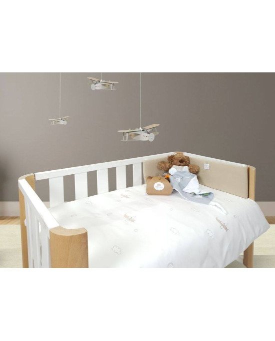 PACK FUNDA NORDICA Y PROTECTOR CUNA 70 LITTLE HOUSE