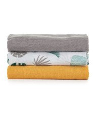 SET 3 MUSELINAS BAMBU 70x70 PETITE&MARS