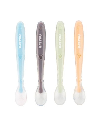 SET 4 CUCHARAS SILICON NATTOU