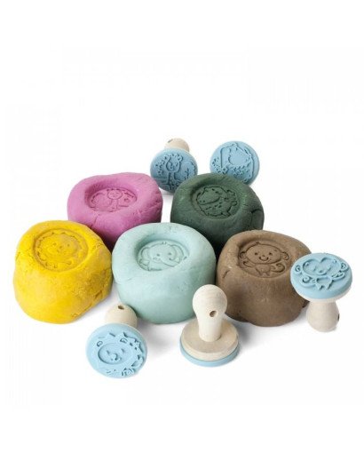 SET 5 SELLOS DE MADERA PARA PLASTILINA