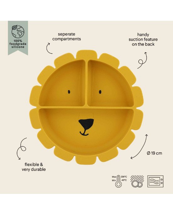 PLATO COMPARTIMENTADO CON VENTOSA TRIXIE