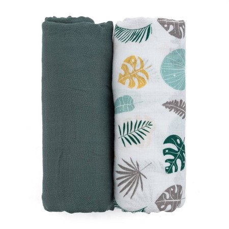 SET 2 MUSELINAS BAMBU 120X120 PETITE&MARS