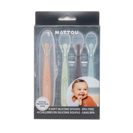 SET 4 CUCHARAS SILICON NATTOU