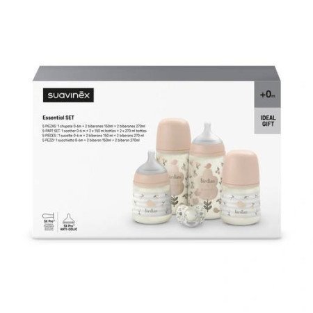 SET DE REGALO BIBERONES ESSENTIAL BIRDIES SUAVINEX