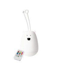 LAMPARA DE SILICONA OSO BLANCO CON COLGADOR Y CONTROL REMOTO