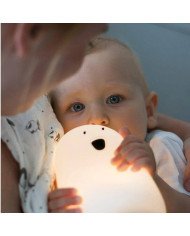 LAMPARA DE SILICONA OSO BLANCO CON CONTROL REMOTO