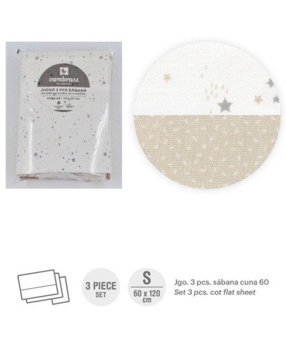 SABANAS CUNA 60 CAMBRASS PROMO