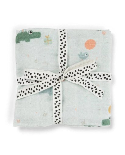 PACK DE 2 MUSELINAS 120X120 DONE BY DEER