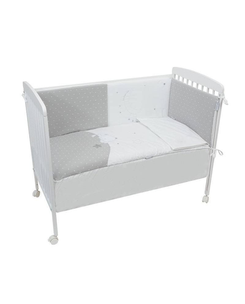 COLCHA + PROTECTOR CUNA 60 DOLCHE GRIS