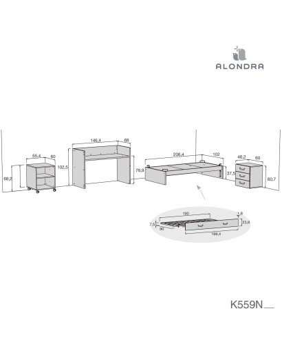 CONVERTIBLE SERO JOY CON CAMA NIDO