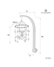 MOVIL DE MADERA CUNA Y MINICUNA ALONDRA