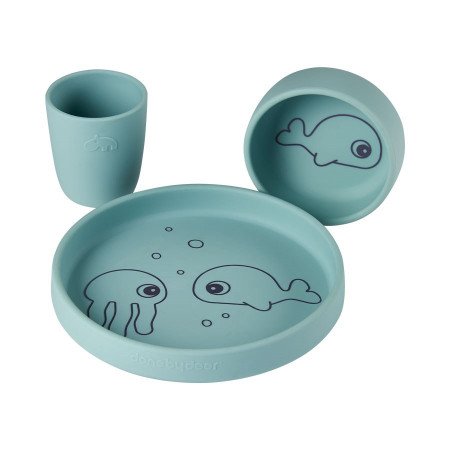 VAJILLA SILICONA SEA FRIENDS DONE BY DEER