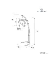 SOPORTE CON MOVIL DE CUNA DE MADERA ALONDRA