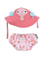 BAÑADOR PAÑAL + GORRO UPF 50+ ZOOCCHINI