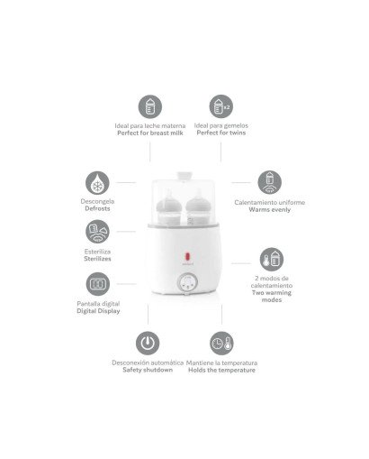 CALIENTA BIBERONES Y ESTERILIZADOR WARMY TWIN MINILAND