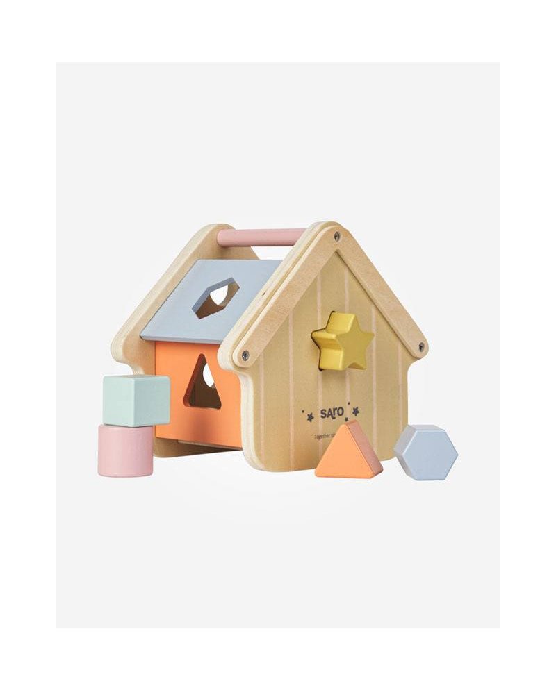 CASITA CON PIEZAS ENCAJABLES MADERA SARO