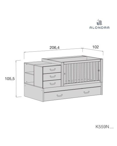 CONVERTIBLE SERO JOY CON CAMA NIDO