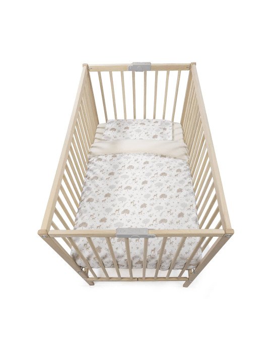 EDREDON BAJERA Y ALMOHADA CUNA 120X60 NARA PASITO A PASITO