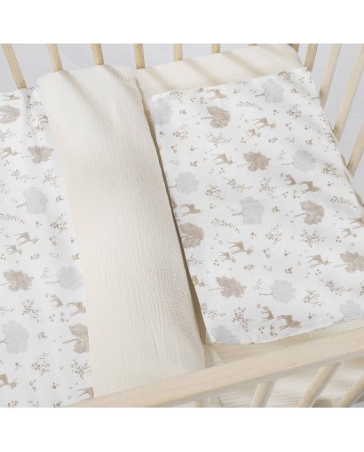 EDREDON BAJERA Y ALMOHADA CUNA 120X60 NARA PASITO A PASITO