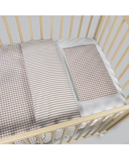 EDREDÓN NORD., BAJERA Y ALMOHADA PRALINÉ CUNA 120X60 WALKING MUM