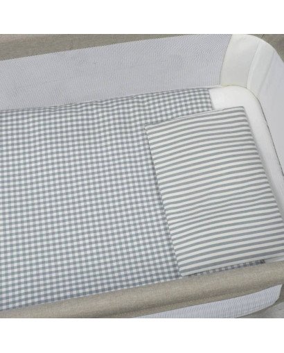 EDREDÓN NORD., BAJERA Y ALMOHADA PRALINÉ MINICUNA 90x50 WALKING MUM