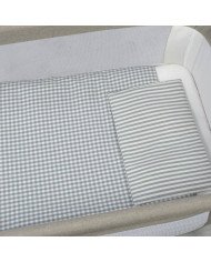 EDREDÓN NORD., BAJERA Y ALMOHADA PRALINÉ MINICUNA 90x50 WALKING MUM