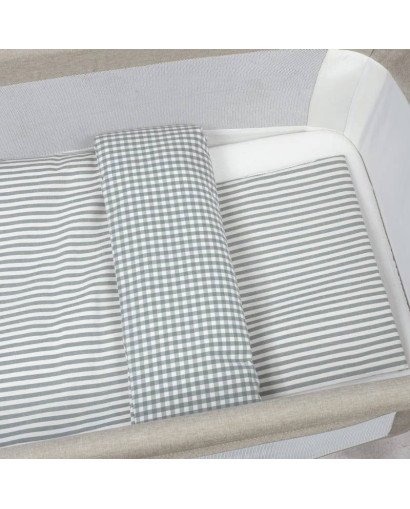 EDREDÓN NORD., BAJERA Y ALMOHADA PRALINÉ MINICUNA 90x50 WALKING MUM